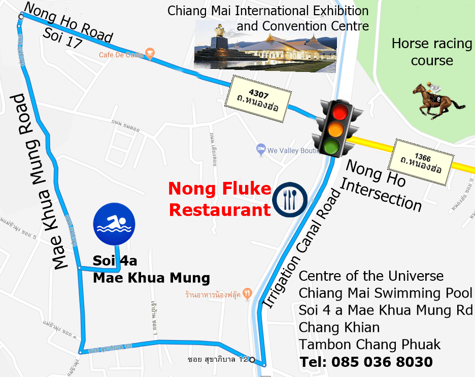 Map of local area showing Nong Fluke restaurant 