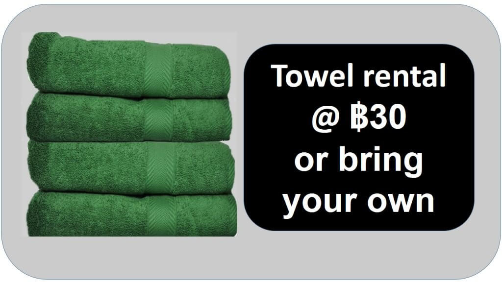 Towel Rental 30 Baht